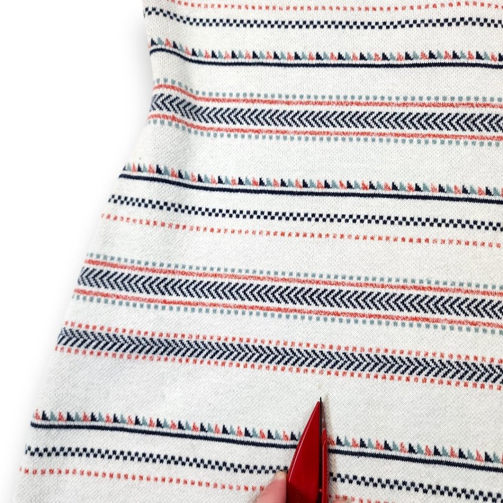 Cupcakes & Cashmere Cream Striped Knit Sleeveless Sweater Dress Size 8 - Picture 15 of 16